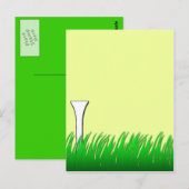 Golfschläger Postkarte (Vorne/Hinten)