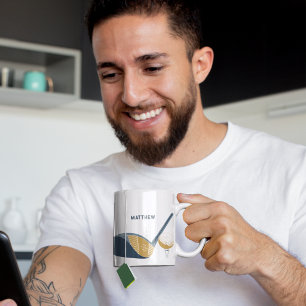 Golfschläger und Ball Personalisierter Name des Go Kaffeetasse