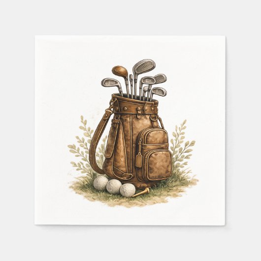 Golfschlägersammlung Fairway Serviette (Vorderseite)