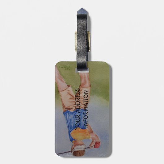 GOLFSCHWEIZ PERSONALISIERTER GEPÄCKTAG GEPÄCKANHÄNGER (Rückseite vertikal)