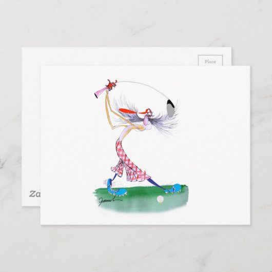 Golfschwingen, tony fernandes postkarte (Vorne/Hinten)