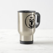 Golfschwung des Mannes & Golfball Reisebecher (VorderseiteRechts)