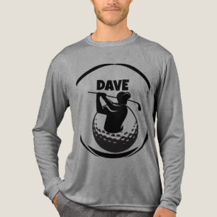 Golfschwung des Mannes & Golfball Tri-Blend Shirt