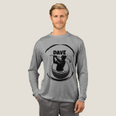 Golfschwung des Mannes & Golfball Tri-Blend Shirt (Volle Vorderseite)