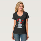Golfsnowman-T - Shirt-lustiges T-Shirt (Vorderseite Vollansicht)