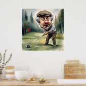 Golfspiel Finesse - Grosse Golf Art Printing Poster (Küche)