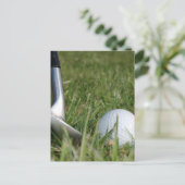 Golfspiel Foto Postkarte (Stehend Vorderseite)