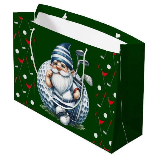 Golfspiel Große Geschenktüte (Rückseite Schrägansicht)