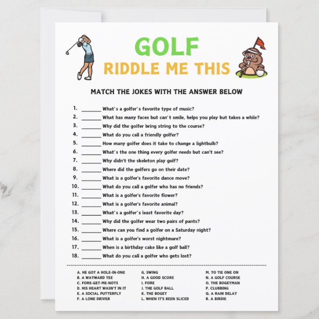 Golfspiel mich dieses Spiel (Vorderseite)