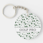 Golfspiel Pattern Golf Pro Keys grün, schwarz Schlüsselanhänger (Vorderseite)