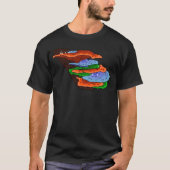 Golfspielen auf Shelf Mushrooms T-Shirt (Vorderseite)
