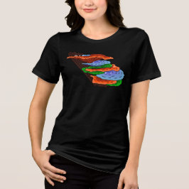 Golfspielen auf Shelf Mushrooms Tri-Blend Shirt