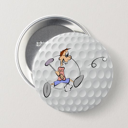 Golfspielen Button (Vorne & Hinten)