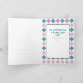 Golfspielen Cartoon Weibliche  Sonniges Sprichwort Karte (Innenseite)