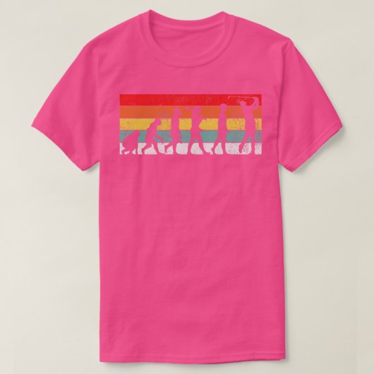 Golfspielen Evolution T-Shirt (Design vorne)