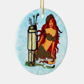 Golfspielen Fairy Keramik Ornament (Rechts)