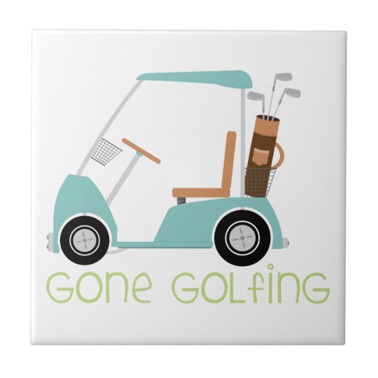 Golfspielen Fliese (Vorderseite)