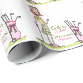 Golfspielen für immer geschenkpapier (Rolleneckpunkt)