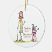 Golfspielen für immer keramik ornament (Links)