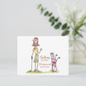 Golfspielen für immer postkarte (Stehend Vorderseite)