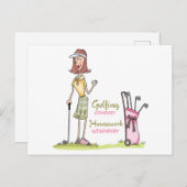 Golfspielen für immer postkarte (Vorne/Hinten)
