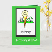 Golfspielen, Geburtstagskarten Karte (Gelbe Blume)