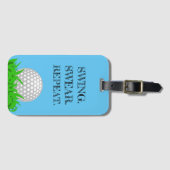 Golfspielen Gepäckanhänger (Vorderseite (Horizontal))