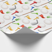 Golfspielen Geschenkpapier (Ecke)