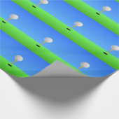 Golfspielen - Golf Ball im T-Shirt Geschenkpapier (Ecke)