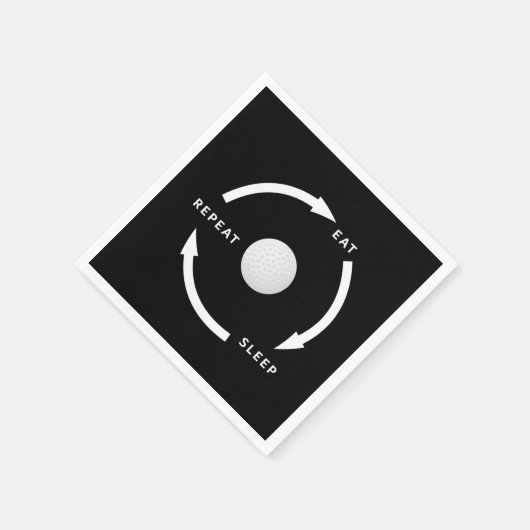 Golfspielen Golf Eat Sleep Wiederholung Sportfan S Serviette (Ecke)