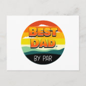 Golfspielen Golfer Vater Der beste Vater Postkarte (Vorderseite)