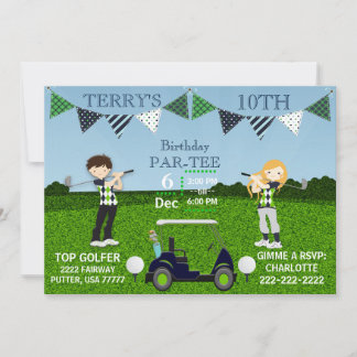 Golfspielen Golfers T-Shirt Golf Cart Golf Ball Ge