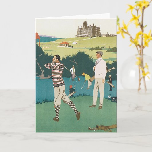 Golfspielen im Club Karte (Gelbe Blume)