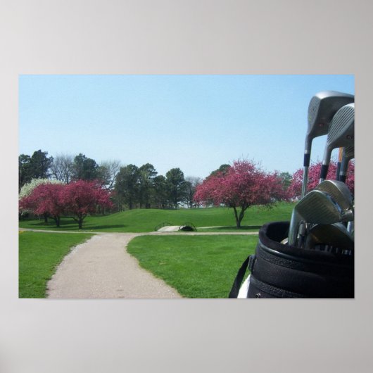 Golfspielen im Springtime Poster (Vorne)