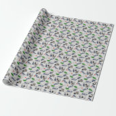 Golfspielen in Blassgrau Geschenkpapier (Ungerollt)