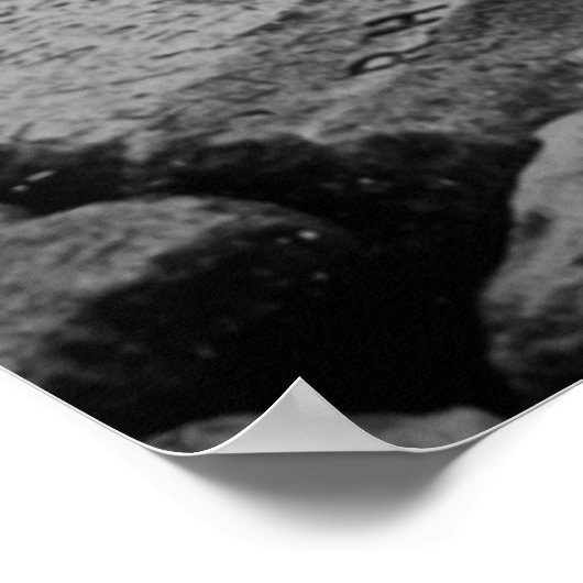 Golfspielen in der Pyramide Schwarz-Weiß Poster (Ecke)