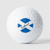 Golfspielen in Schottland & Schottland Flag / Golf Golfball (Vorderseite)