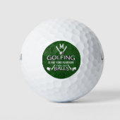 Golfspielen ist nicht jedermanns Sache, es braucht Golfball (Vorderseite)