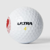 Golfspielen Liebe Herz Burst Rote Valentine Golfball (Logo)