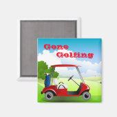 Golfspielen Magnet (Vorderseite/Rückseite)