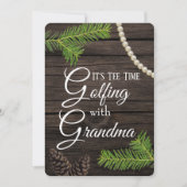 Golfspielen mit Oma Einladung (Vorderseite)
