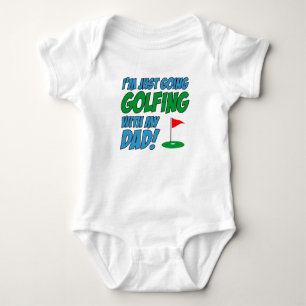 Golfspielen mit Vater Baby Strampler