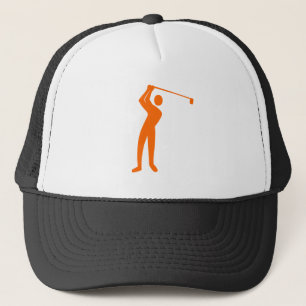 Golfspielen - Orange Truckerkappe