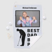 Golfspielen Pater Der schönste Vater Par Foto Golfhandtuch (Insitu)