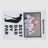 Golfspielen Pater Der schönste Vater Par Foto Golfhandtuch (Horizontal)