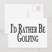 Golfspielen Postkarte (Vorne/Hinten)