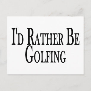 Golfspielen Postkarte