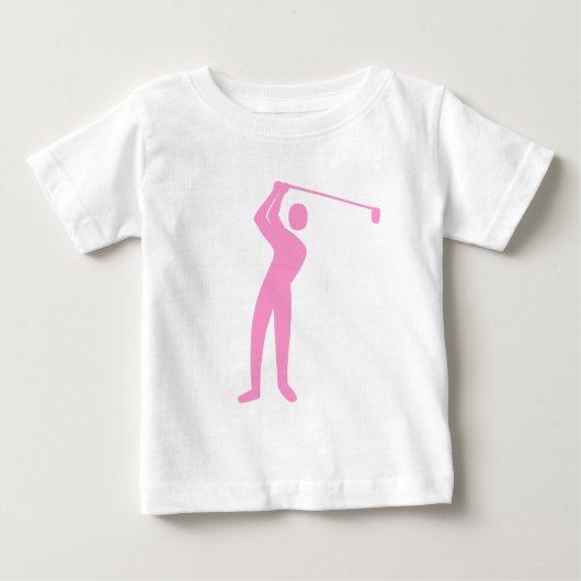 Golfspielen - Rosa Baby T-shirt (Vorderseite)
