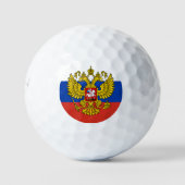 Golfspielen Russland & Russische Flagge / Golf Р о Golfball (Vorderseite)