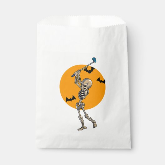Golfspielen Skeleton Halloween Men Golf Halloween Geschenktütchen (Vorderseite)
